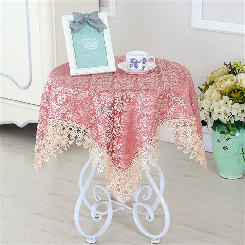 欧式床头柜盖布正方形桌布茶几小圆桌布艺方桌布长方形客厅餐桌布
