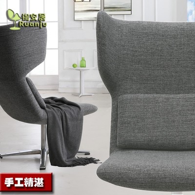 简约新款时尚休闲椅电脑办公转动布椅餐椅沙发椅接待洽谈椅子B351