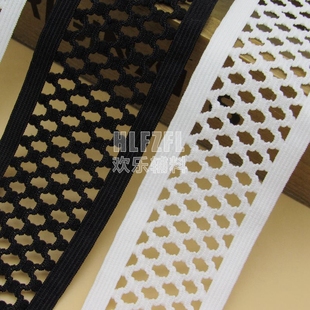 薄款网状氨纶宽松紧带腰带肩带柔软可贴身皮筋弹力带黑白3米