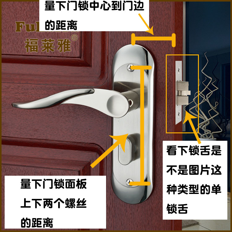 欧式单舌头门锁青古铜室内实木门房门锁卫生间家用静音锁具插芯锁