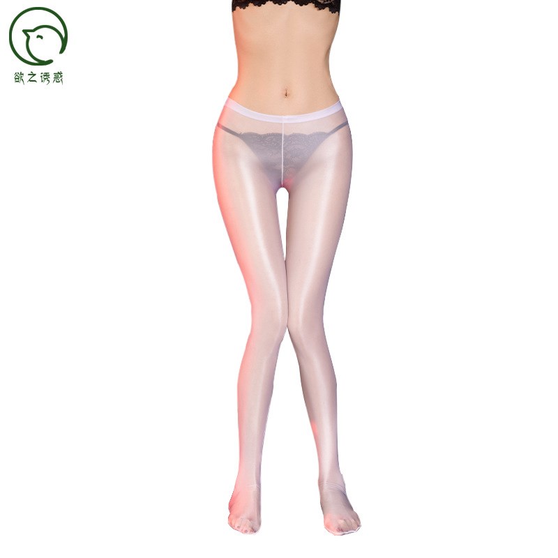 新款性感妩媚透薄高弹丝滑布料夏季闪光油光油亮超耐穿舍宾连裤袜