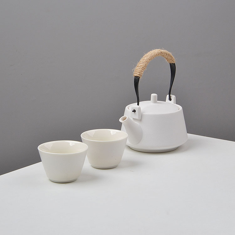 快客杯一壶二杯日式家用简易两杯迷你式蓄水茶具小套装商用提梁壶