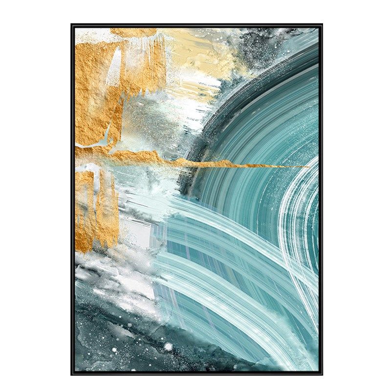 客厅沙发背景墙装饰画喷绘油画抽象美式墙画走廊玄关壁画挂画竖版