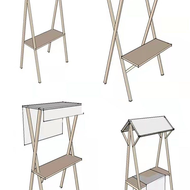 集市摊位车户外棚架摆摊展示架实木制集市移动售货车夜市小吃定制