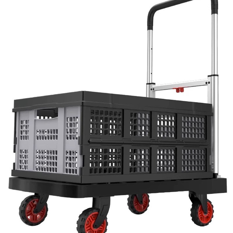 顺和便携小拖车折叠平板车手拉车购物小手推车搬运拉货车家用拖车