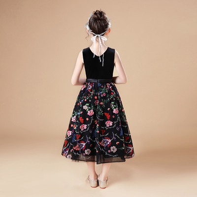 女童高端生日公主裙儿童钢琴演出服走秀礼服学生发布会小提琴演奏