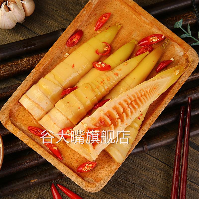 网红手剥笋500g开袋即食香辣脆笋尖竹笋手拔笋小包装泡椒酸笋零食