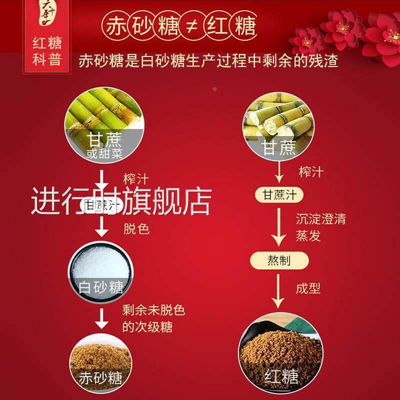 GB/T35885红糖粉甘蔗汁熬制纯正0添加蔗糖正宗手工老红糖非红糖块