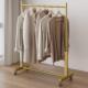 简约服装 衣服架子带轮金色中岛货架 店展示架铁艺落地展架男女童装