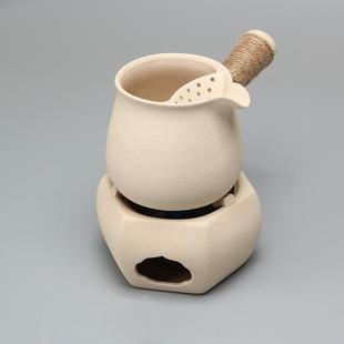 白泥酒精煮茶器罐罐茶煮茶壶侧把壶家用陶瓷室内温茶炉子明火