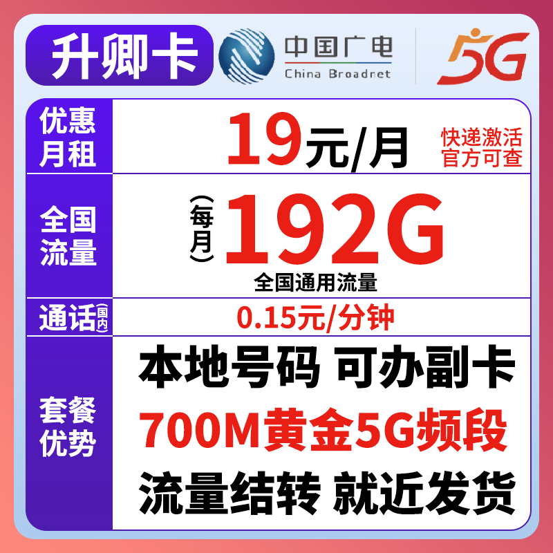 收货地即归属地 流量可结转 可办副卡