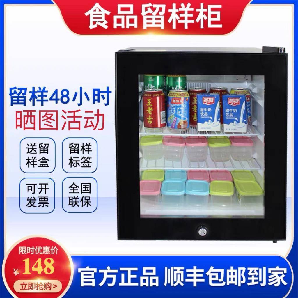 食品留样展示柜带锁冰箱小型节能冷藏迷你车载冰箱