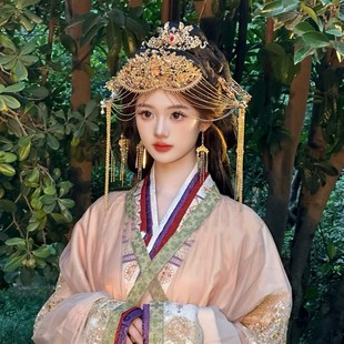 新款异域风亡国公主发凤冠头冠头饰古风额饰璎珞发链汉服配饰品女