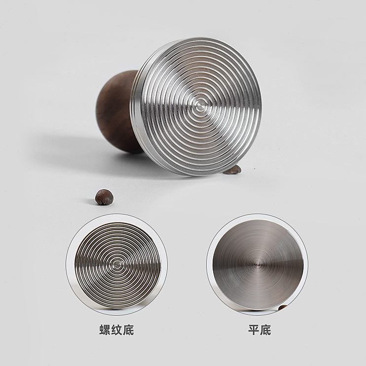 套装粉布器粉填压锤手柄器胡桃木咖啡压压粉意式咖啡机底座不锈钢