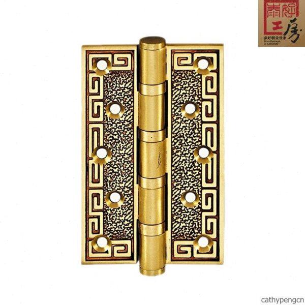 泰好工房泰好铜锁 中式静音轴承5寸合页全铜门铰链TH-HG305玫瑰金