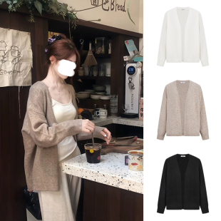 外搭毛衣外套上衣 长袖 MosesQueen魔西女王软糯针织开衫 女春秋新款