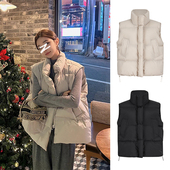 MosesQueen魔西女王立领棉服马甲外套女秋冬外穿马夹背心坎肩上衣