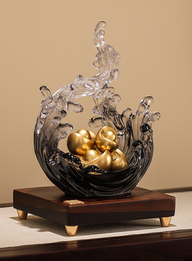 新中式客a厅寓意摆件电视柜酒柜桌面招财纳装饰品送礼工艺礼品摆