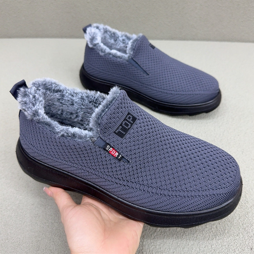 舒适保暖防滑中老年一脚蹬爸爸鞋