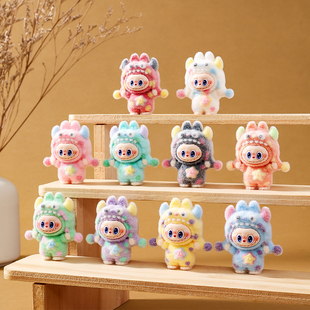 新款植绒波点怪兽萌粒公仔直播盲袋车载迷你桌面小摆件批发