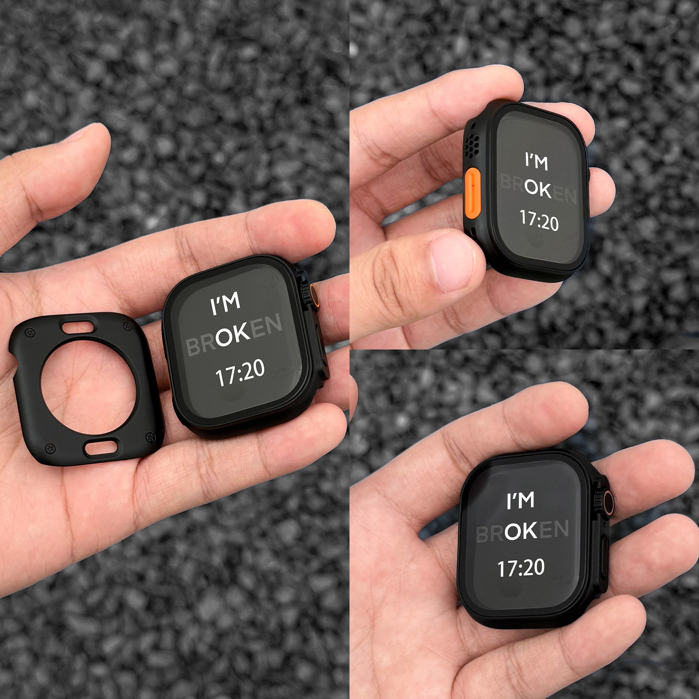 适用苹果s11手表保护壳膜一体全包外壳iwatchS12秒变ultra改装高级感10防水钢化膜applewatch防摔9保护套新款