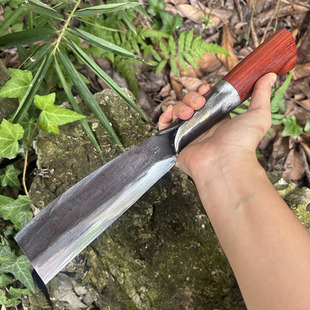 炮弹壳钢户外装备柴刀锻打野外开路山刀砍柴露营生存排障刀