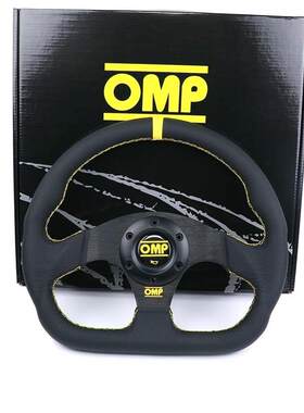 OMP 13英寸皮革方向盘D形方向盘 改X装赛车方向盘
