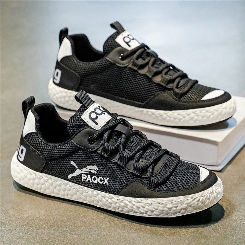 男鞋2025新款夏季透气网面休闲潮流运动鞋男士软底增高跑步小白鞋