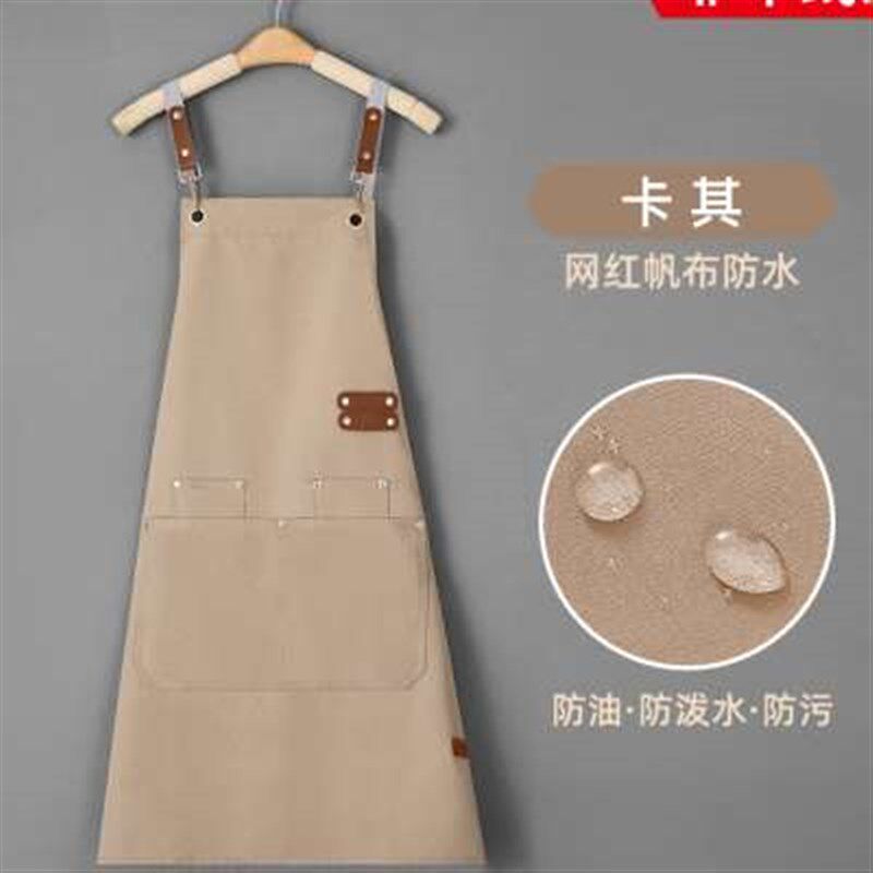 网红围裙定制logo印字奶茶咖啡烘焙餐饮专用围腰美甲画画工作服女