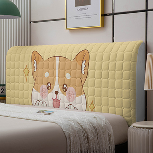 床头套罩1.2/1l.5/1.8/2米秋冬软包儿童床头罩卡通改造床靠背罩套