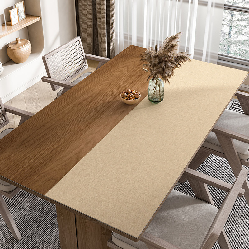 现代简约餐桌垫防水防油免洗桌垫皮革防烫隔热餐桌布客厅茶几台布