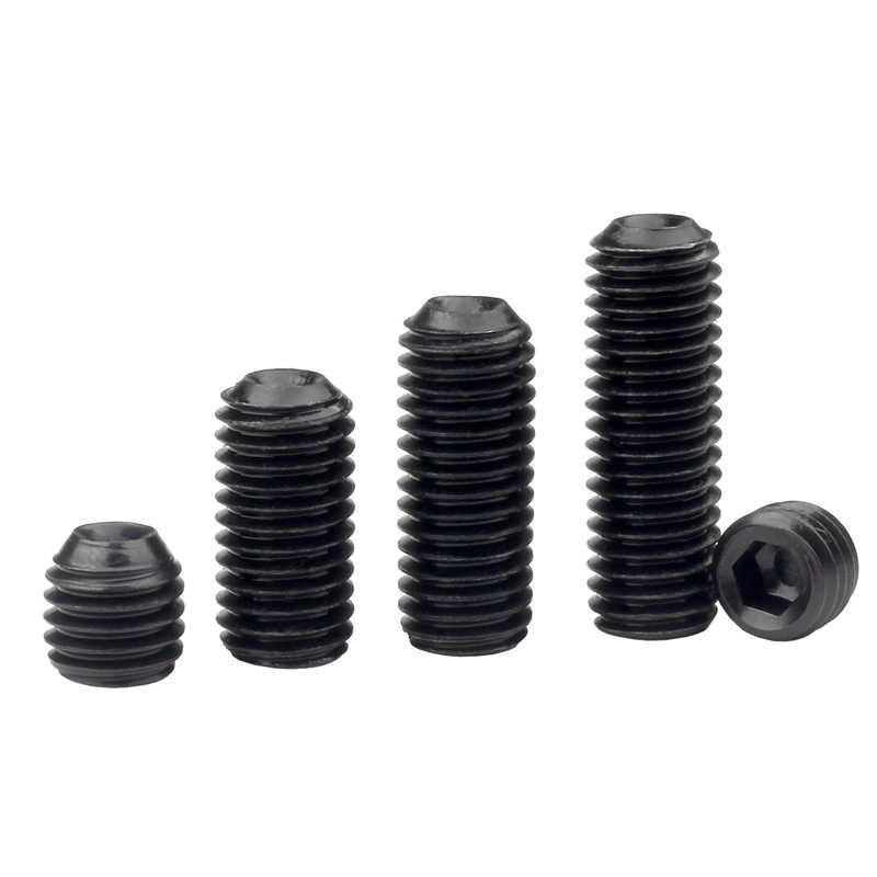 紧定螺丝304不锈钢凹端机米螺钉12.9级顶丝内六角无头T螺丝DIN913