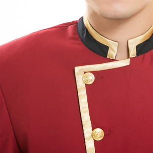 酒店迎宾前台接待秋冬装 门童服服装 门童制服套装行李员工作服男
