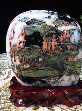 天然黄河a七彩石 奇石国画石原石观光石装饰收藏 博古架桌面摆件
