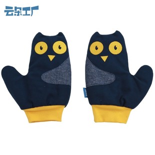 云朵工厂 新款冬季加厚保暖棉绒手套女可爱女生韩版卡通连指手套