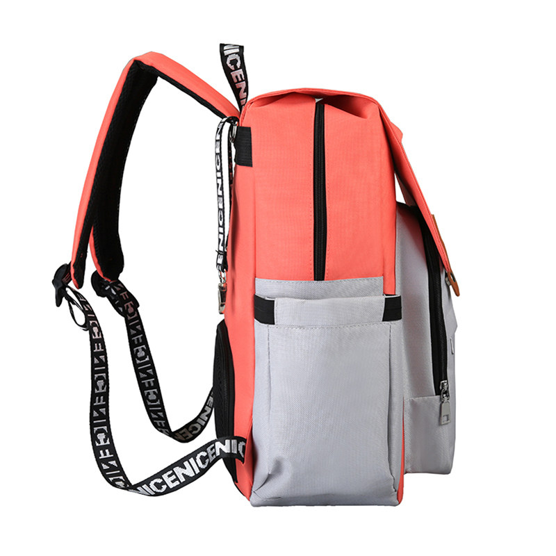 新款韩版时尚母婴包多功能外出带娃包撞色大容量双肩包妈咪背包潮