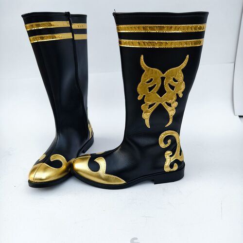 民族舞靴藏族新疆蒙古舞蹈v表演鞋男女款舞鞋高跟草原舞蹈演出舞