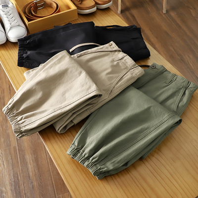 T5008 当红炸子鸡~22年新款~男女情侣宽腿工装束脚运动裤百搭显瘦