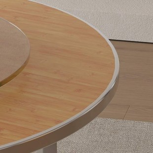 加厚餐厅实木圆桌转盘家用餐桌15大桌面人转盘10饭店酒店带人板加