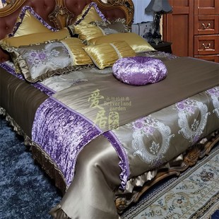 奢华欧式 床上用品多件套奢华法式 样板间样板房美式 床品套装