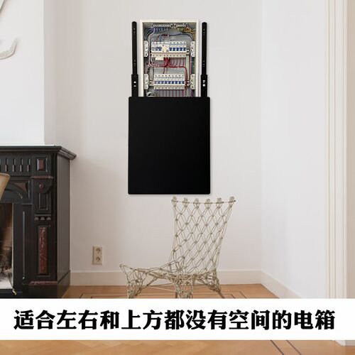 向下推超薄电表箱装饰画免打孔现代简约遮挡强弱电箱可定制推拉画