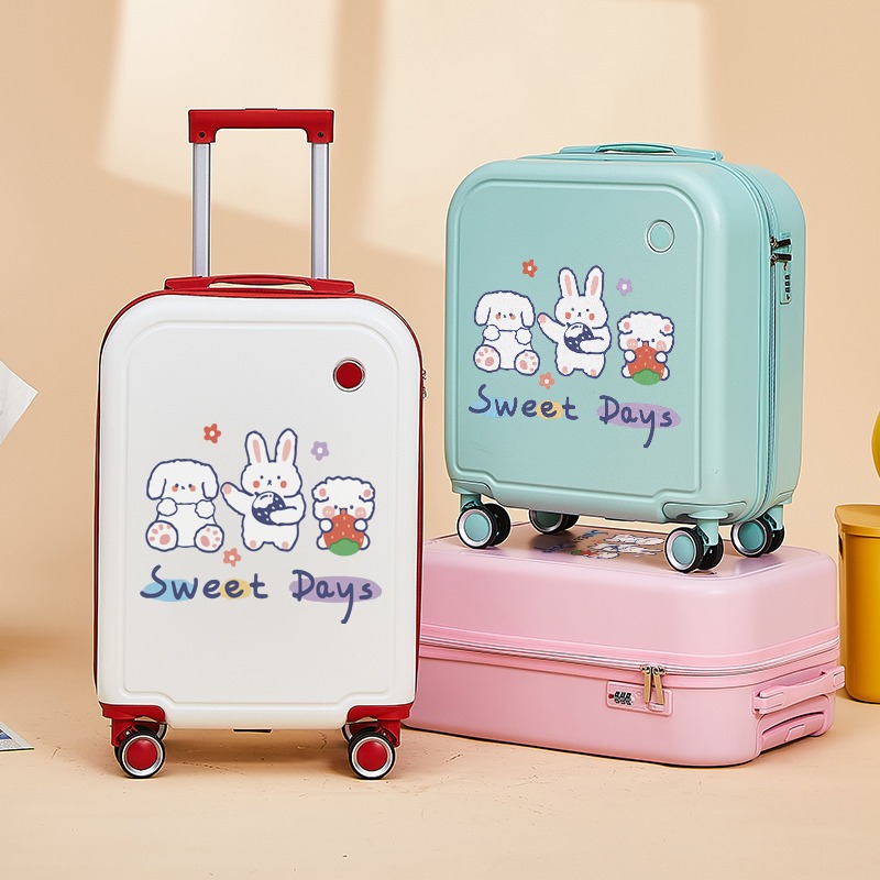 行李箱女18寸登机箱可爱儿童拉杆箱小清新旅行密码皮箱子小号20寸