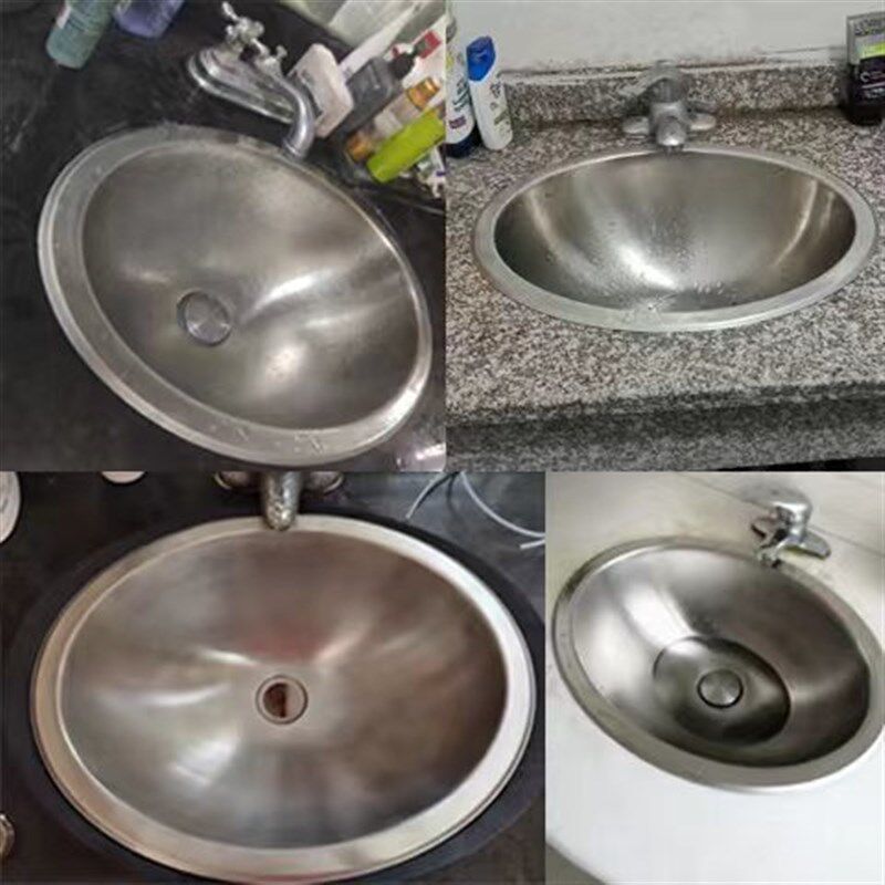 椭圆形不锈钢盆卫生间洗脸盆台上盆浴室盆洗手盆厨房盆 更换烂盆