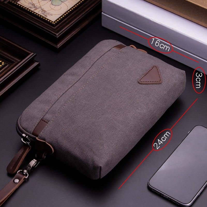 手包男手拿包男士钱包男款手拎包帆布大容量商务休闲牛津布潮男包