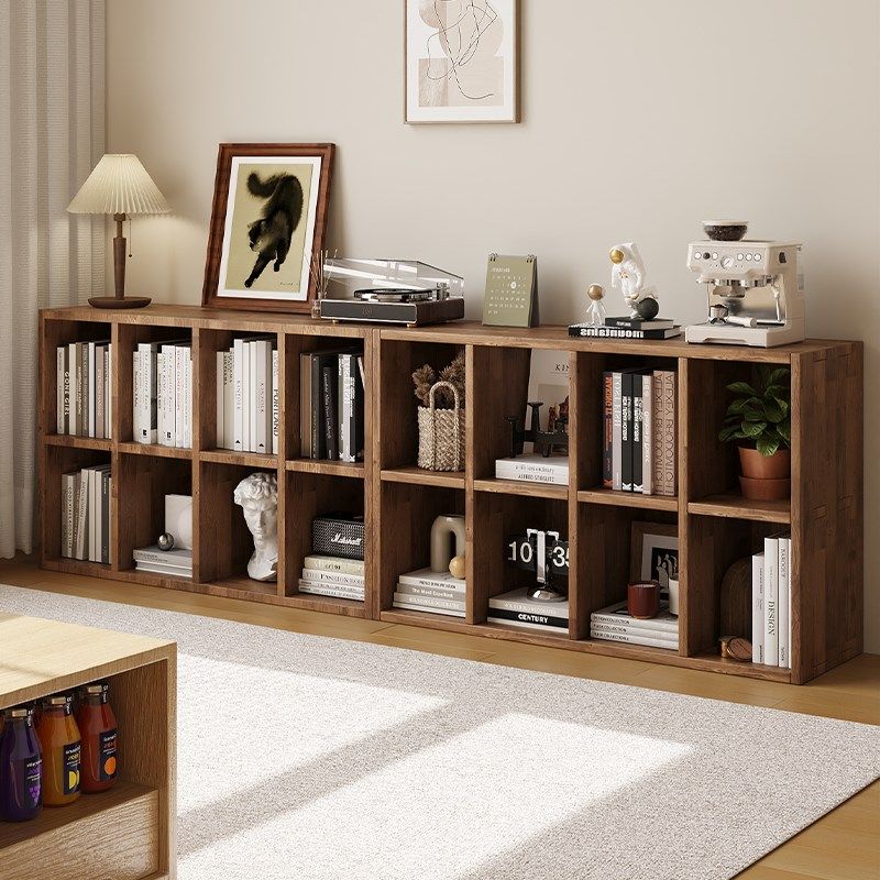 实木书架落地自由组合矮书柜幼儿园格子柜家用收纳置物柜儿童柜子,住宅家具,书架,淘宝优惠券,粉丝福利购,淘宝优惠卷