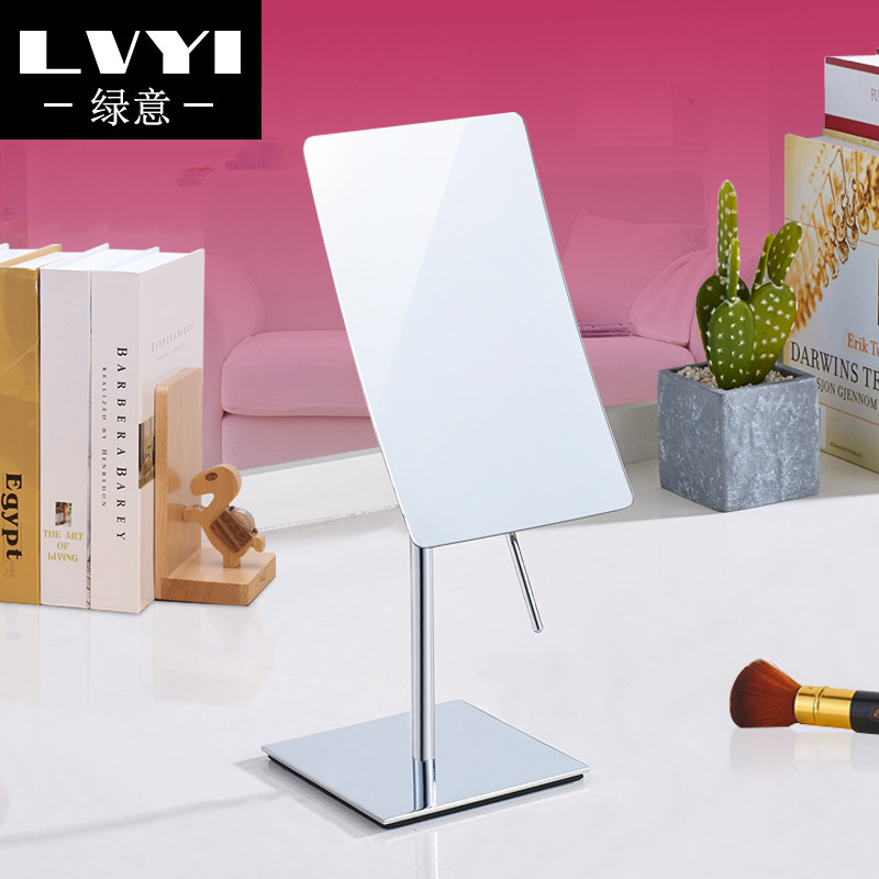 欧式办公室镜子化妆镜宿舍书桌面台式公主镜超大号放大立式台面镜