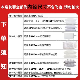 大枕套60x90大尺寸50x80枕头套一对48x74大号55x80单个40x60