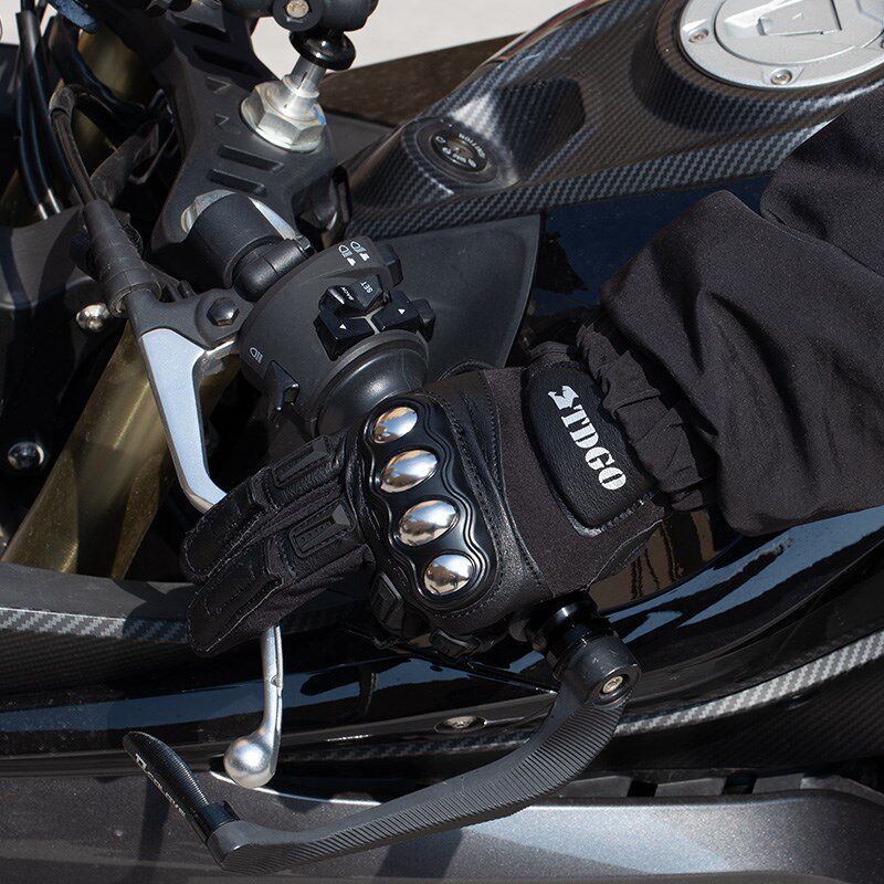 摩托车骑行皮手套秋冬季保暖机车防风防水防寒电动车四季通用男女