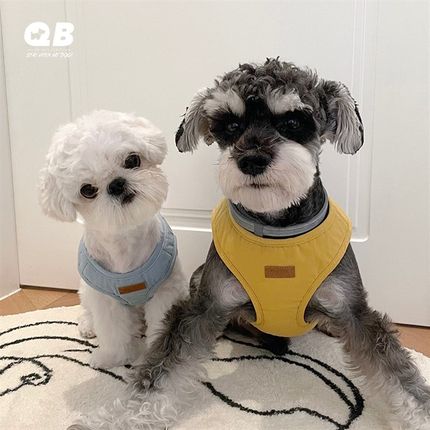QB雪纳瑞泰迪比熊法斗遛狗绳小型犬G狗狗背心式胸背带牵引绳套装