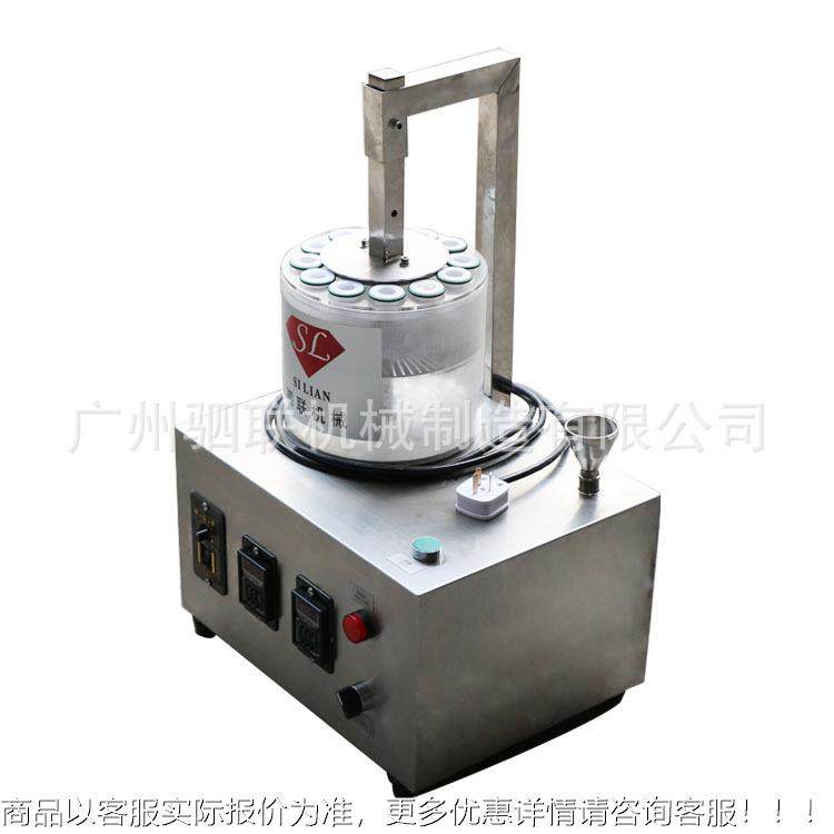 口红加热搅拌灌装机生产线0孔硅胶口红半自动喷撒金粉珠光粉机